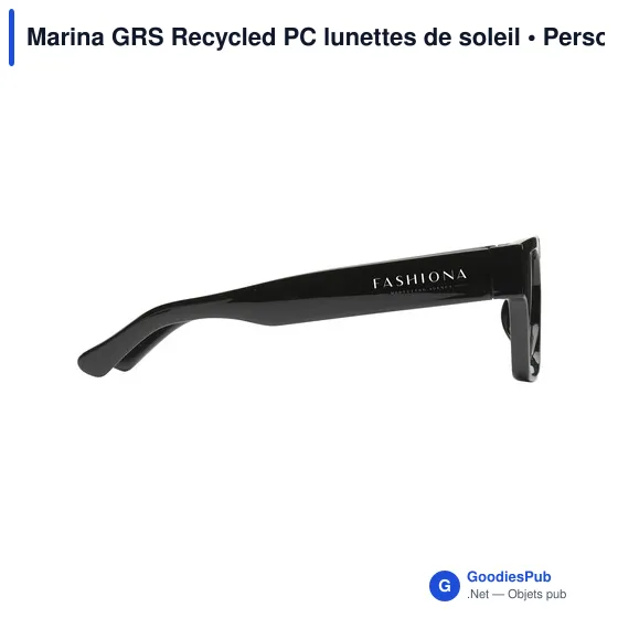 Lunettes de soleil personnalisables en PC recyclé avec logo - Marina GRS - Image 3