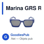 Lunettes de soleil personnalisables en PC recyclé avec logo - Marina GRS - Miniature 5
