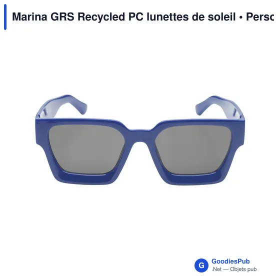 Lunettes de soleil personnalisables en PC recyclé avec logo - Marina GRS - Image 5