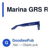Lunettes de soleil personnalisables en PC recyclé avec logo - Marina GRS - Miniature 6