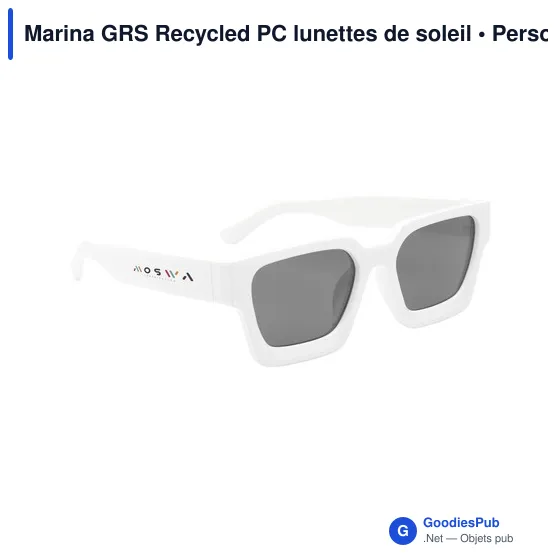 Lunettes de soleil personnalisables en PC recyclé avec logo - Marina GRS - Image 7