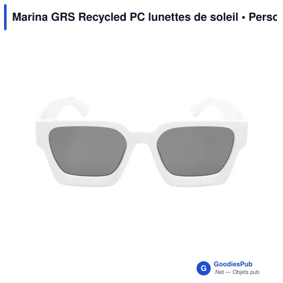 Lunettes de soleil personnalisables en PC recyclé avec logo - Marina GRS - Image 8
