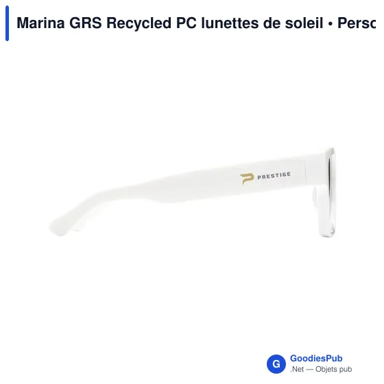 Lunettes de soleil personnalisables en PC recyclé avec logo - Marina GRS - Image 9