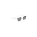 Variante blanc - Lunettes de soleil personnalisables en PC recyclé avec logo - Marina GRS