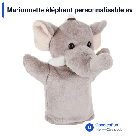 Marionnette éléphant personnalisable avec logo - Tank