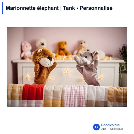 Marionnette éléphant personnalisable avec logo - Tank - Image 2