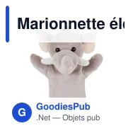 Marionnette éléphant personnalisable avec logo - Tank - Miniature 3