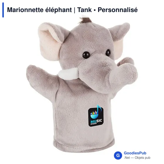 Marionnette éléphant personnalisable avec logo - Tank - Image 5