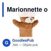 Marionnette ours personnalisable avec logo - Ripley - Miniature 1