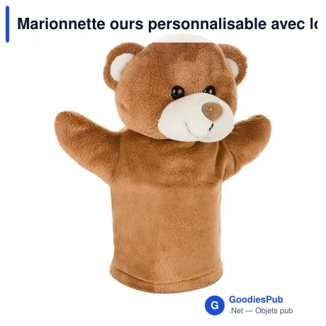 Marionnette ours personnalisable avec logo - Ripley