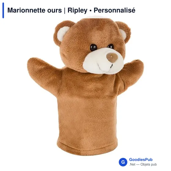 Marionnette ours personnalisable avec logo - Ripley - Image 1