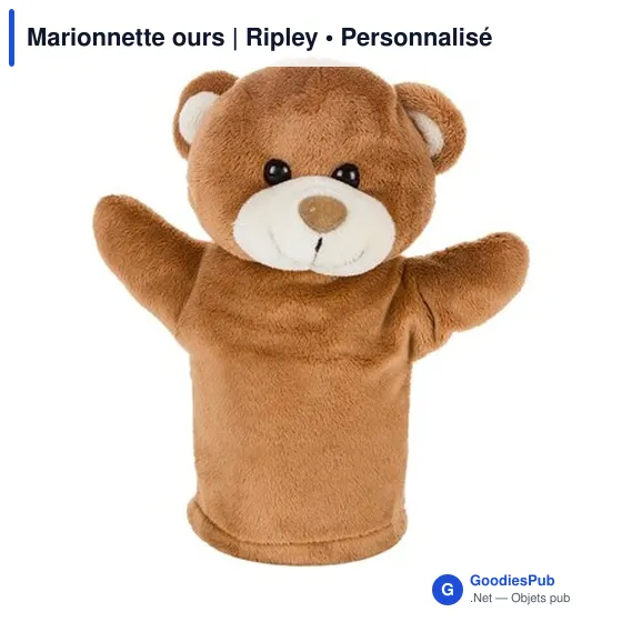 Marionnette ours personnalisable avec logo - Ripley - Image 3