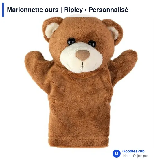 Marionnette ours personnalisable avec logo - Ripley - Image 4