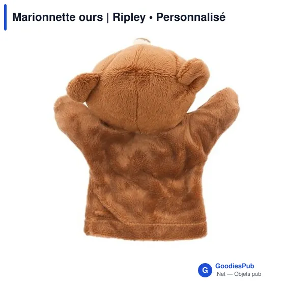 Marionnette ours personnalisable avec logo - Ripley - Image 5