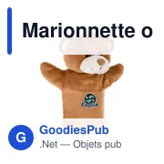 Marionnette ours personnalisable avec logo - Ripley - Miniature 6