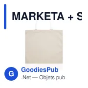 MARKETA + Sac shopping coton 180gr/m² - Miniature 1