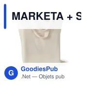 MARKETA + Sac shopping coton 180gr/m² - Miniature 2