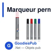 Marqueur permanent personnalisable en polypropylène avec logo - Permanent - Miniature 1