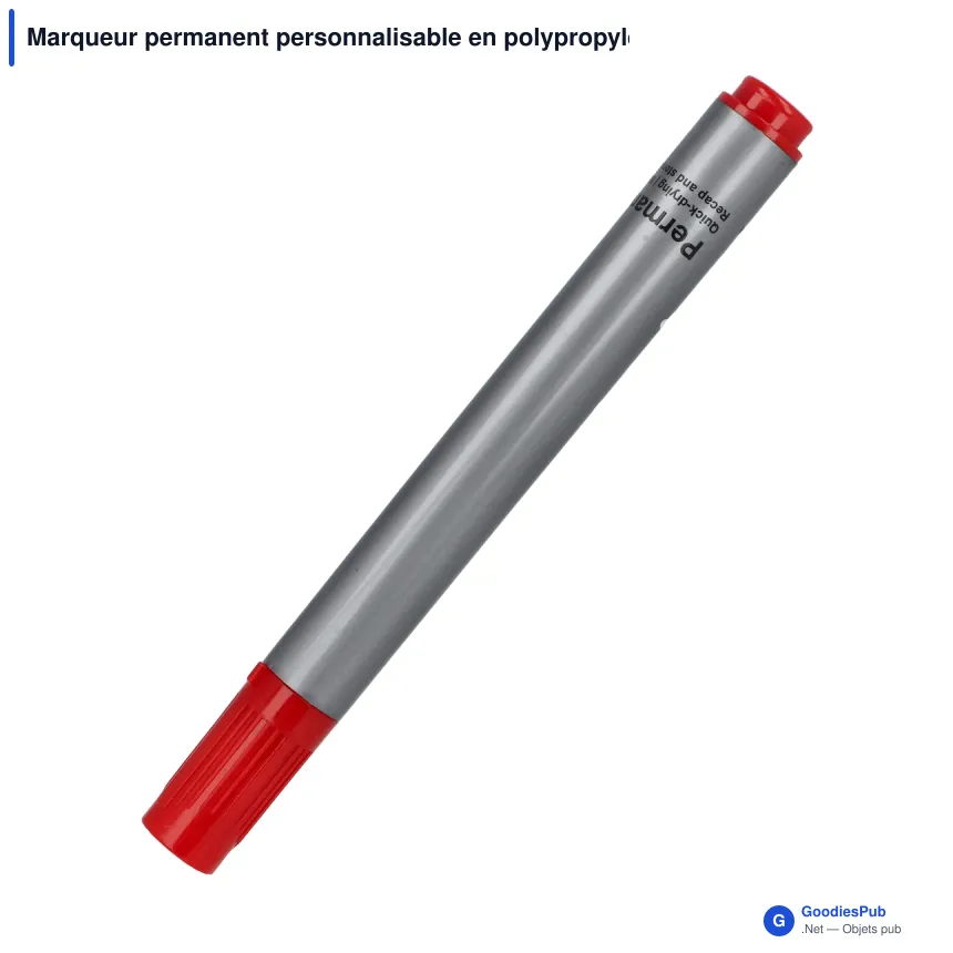 Marqueur permanent personnalisable en polypropylène avec logo - Permanent - Image 3