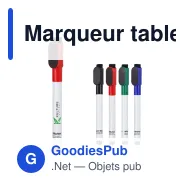 Marqueur tableau blanc personnalisable aimanté et effaceur avec logo - Magnet - Miniature 1