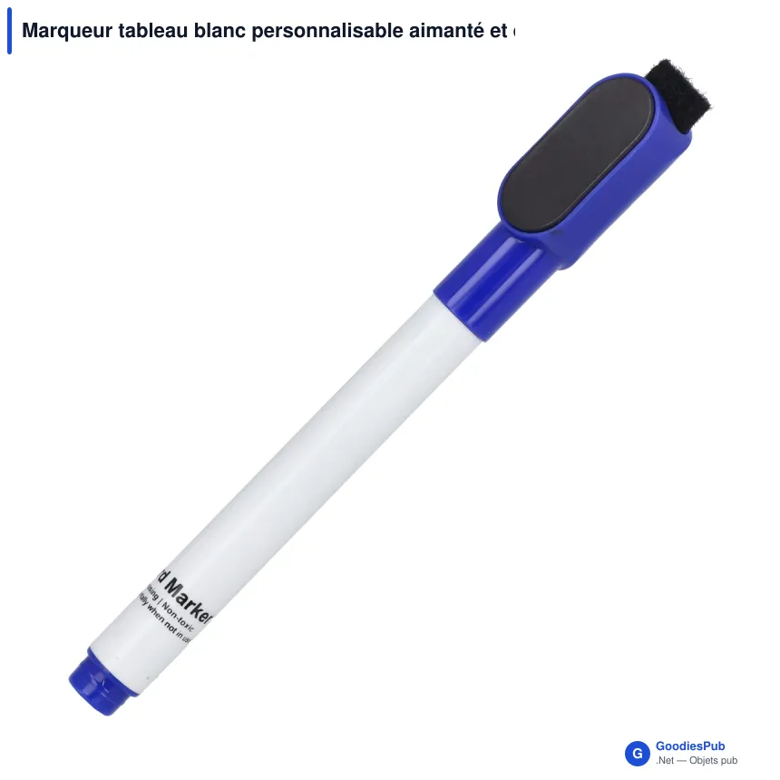 Marqueur tableau blanc personnalisable aimanté et effaceur avec logo - Magnet - Image 4
