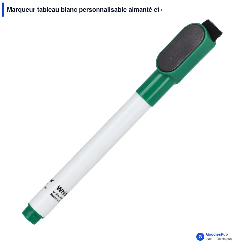 Marqueur tableau blanc personnalisable aimanté et effaceur avec logo - Magnet - Image 5