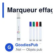 Marqueur effaçable personnalisable pour tableau blanc avec logo - Whiteboard - Miniature 1
