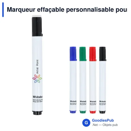 Marqueur effaçable personnalisable pour tableau blanc avec logo - Whiteboard