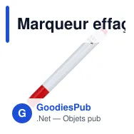 Marqueur effaçable personnalisable pour tableau blanc avec logo - Whiteboard - Miniature 2