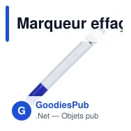 Marqueur effaçable personnalisable pour tableau blanc avec logo - Whiteboard - Miniature 4