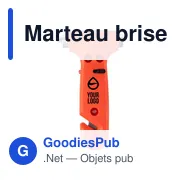 Marteau brise-vitre personnalisable avec logo - modèle Erika - Miniature 2