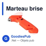 Marteau brise-vitre personnalisable avec logo - modèle Erika - Miniature 4
