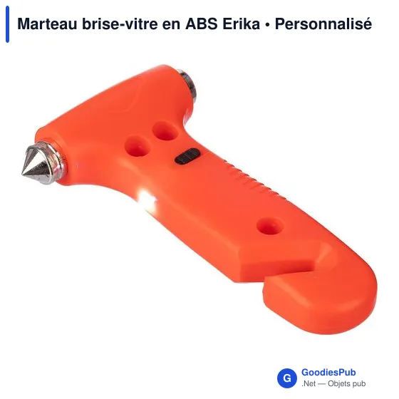 Marteau brise-vitre personnalisable avec logo - modèle Erika - Image 4