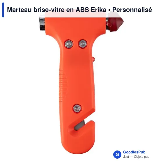 Marteau brise-vitre personnalisable avec logo - modèle Erika - Image 5