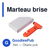 Marteau brise-vitre personnalisable avec logo - modèle Erika - Miniature 6