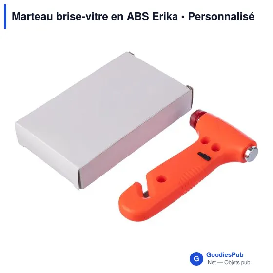 Marteau brise-vitre personnalisable avec logo - modèle Erika - Image 6
