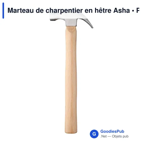 Marteau de charpentier en hêtre Asha