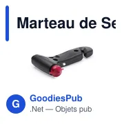 Marteau de secours personnalisable avec logo - Seleter - Miniature 3
