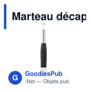 Marteau décapsuleur en métal Omar - Miniature 1