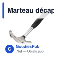 Marteau décapsuleur en métal Omar - Miniature 3