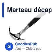 Marteau décapsuleur en métal Omar - Miniature 4