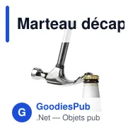 Marteau décapsuleur en métal Omar - Miniature 6