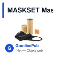 MASKSET Masque et bouchons d'oreilles - Miniature 1
