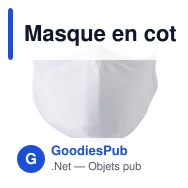 Masque en coton et polyester personnalisable avec logo - Riyan - Miniature 1