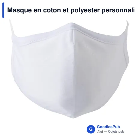 Masque en coton et polyester personnalisable avec logo - Riyan