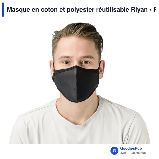 Masque en coton et polyester personnalisable avec logo - Riyan - Image 3