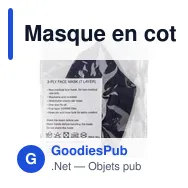 Masque en coton et polyester personnalisable avec logo - Riyan - Miniature 4