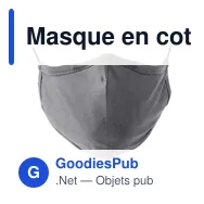 Masque en coton et polyester personnalisable avec logo - Riyan - Miniature 5