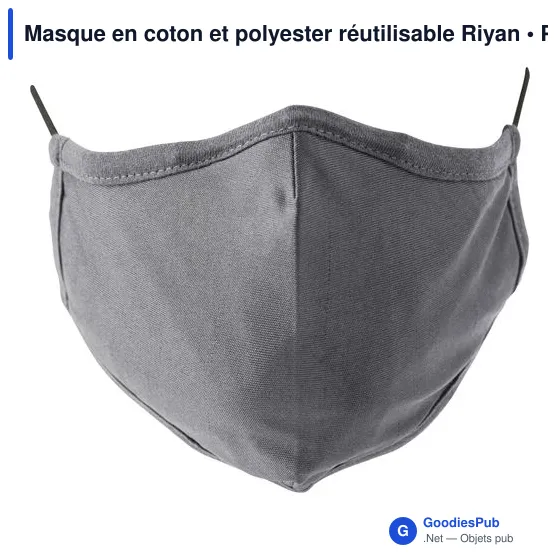 Masque en coton et polyester personnalisable avec logo - Riyan - Image 5