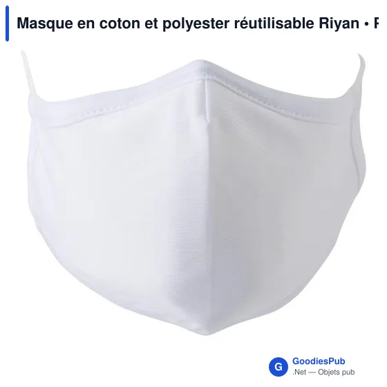 Masque en coton et polyester personnalisable avec logo - Riyan - Image 6